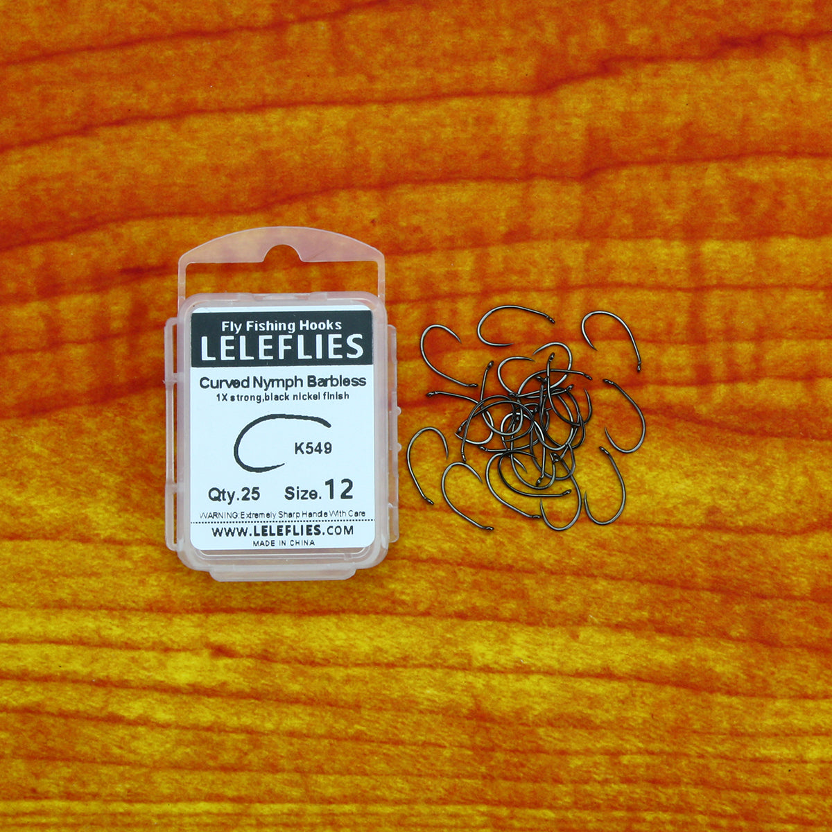 Curved Nymph Scud Pupa Fly Tying Hook Barbless 25 per box