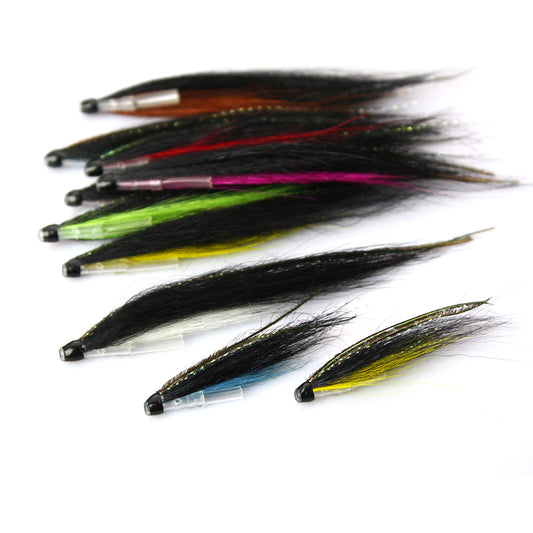Tube Fly Mini Sunray Shadow Riffle Hitch Salmon Flies 8 Colors Kits (8-pack)