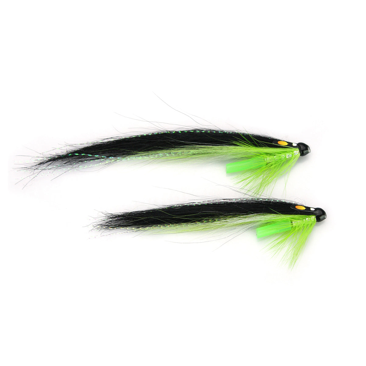 Posh Sunray Green Salmon Fly Sea Trout Flies Plastic Tubes