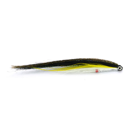 Elver  Sunray Black Yellow Salmon Fly Sea Trout Flies Plastic Tubes