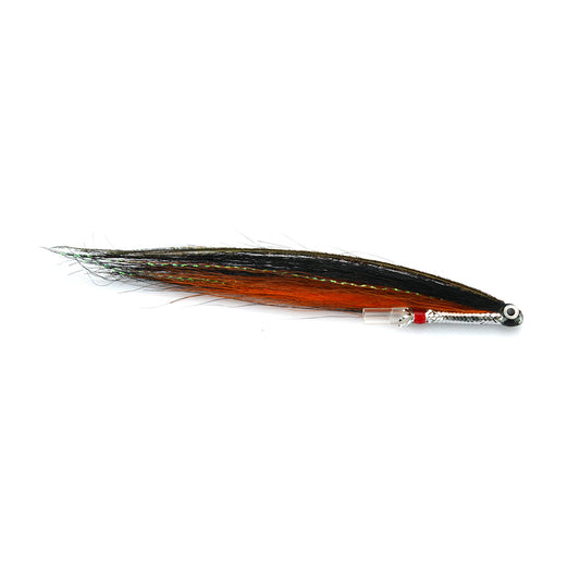 Elver Sunray Black Orange Salmon Fly Sea Trout Flies Plastic Tubes