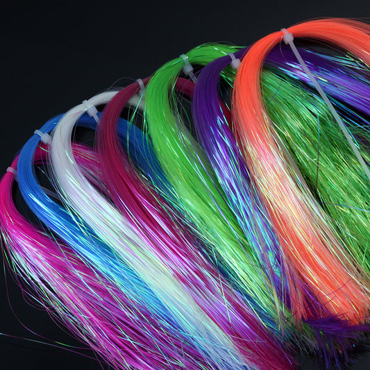 Dyed-Pearl Flashabou Hedron Fly Tying Materials 1/69" Wide By 12" Long